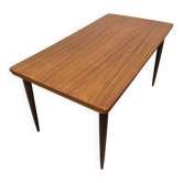 Vintage Scandinavian extendable dining table in teak.