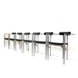 Set of 6 postmodern Trix armchairs by K.F. Förster for KFF Design, Germany, 1980s