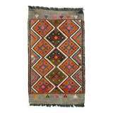 Vintage Turkish Mini Kilim 90x51 cm Wool Small Kelim Runner, shabby Chic