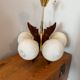 Suspension with 5 globes, Scandinavian design made by Szarvasi.