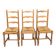 3 chaises bois massif paillées type ferme dossier haut