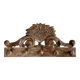 Wall-mounted coat rack on a carved wooden pediment