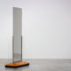 Art deco rectangular mirror in walnut wood 1930 176x80cm