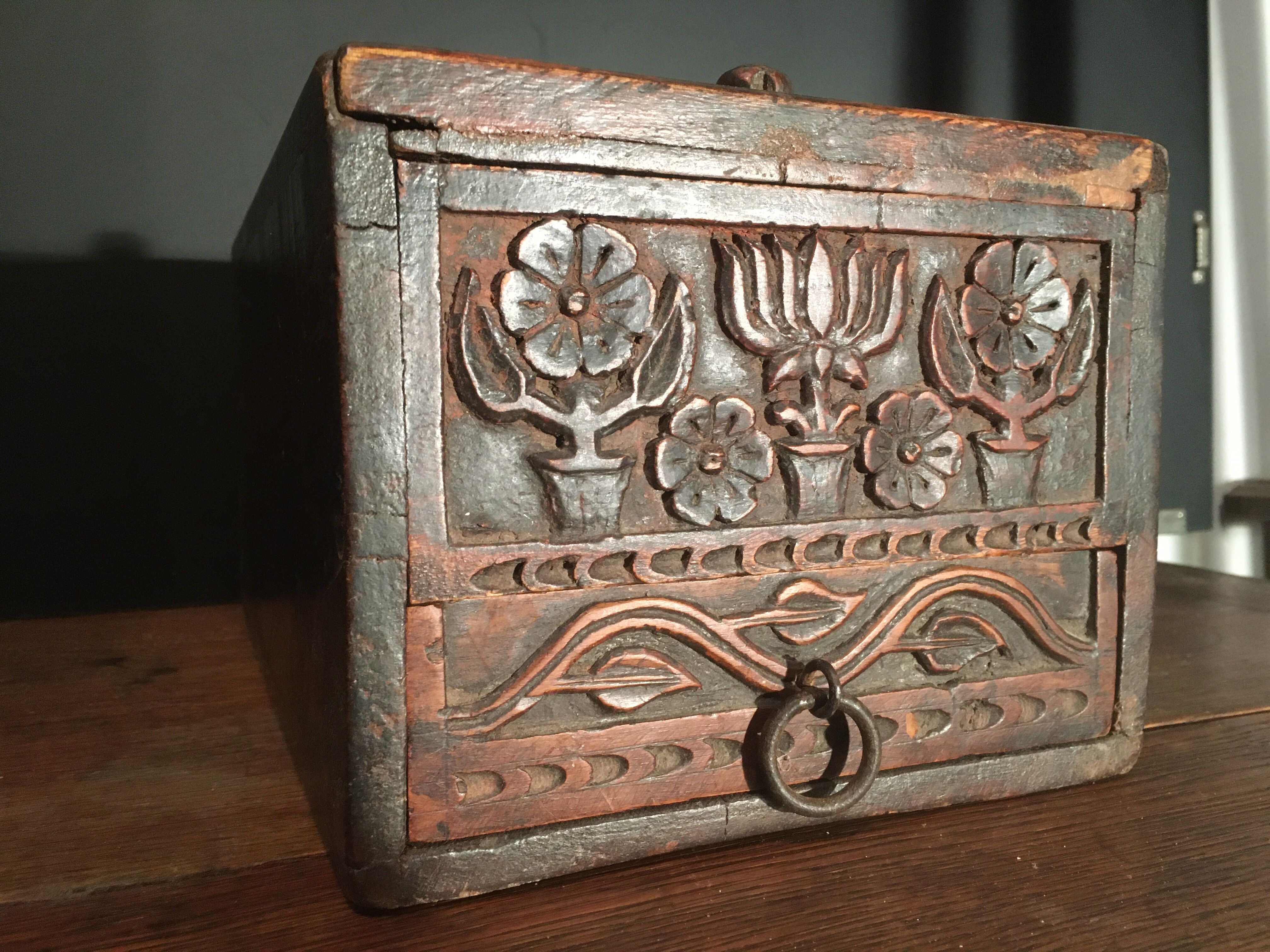 Indian teak spice box