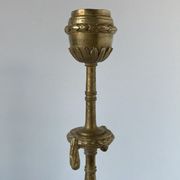 Pair of neoclassical style candlesticks in gilded bronze in the taste of Barbedienne