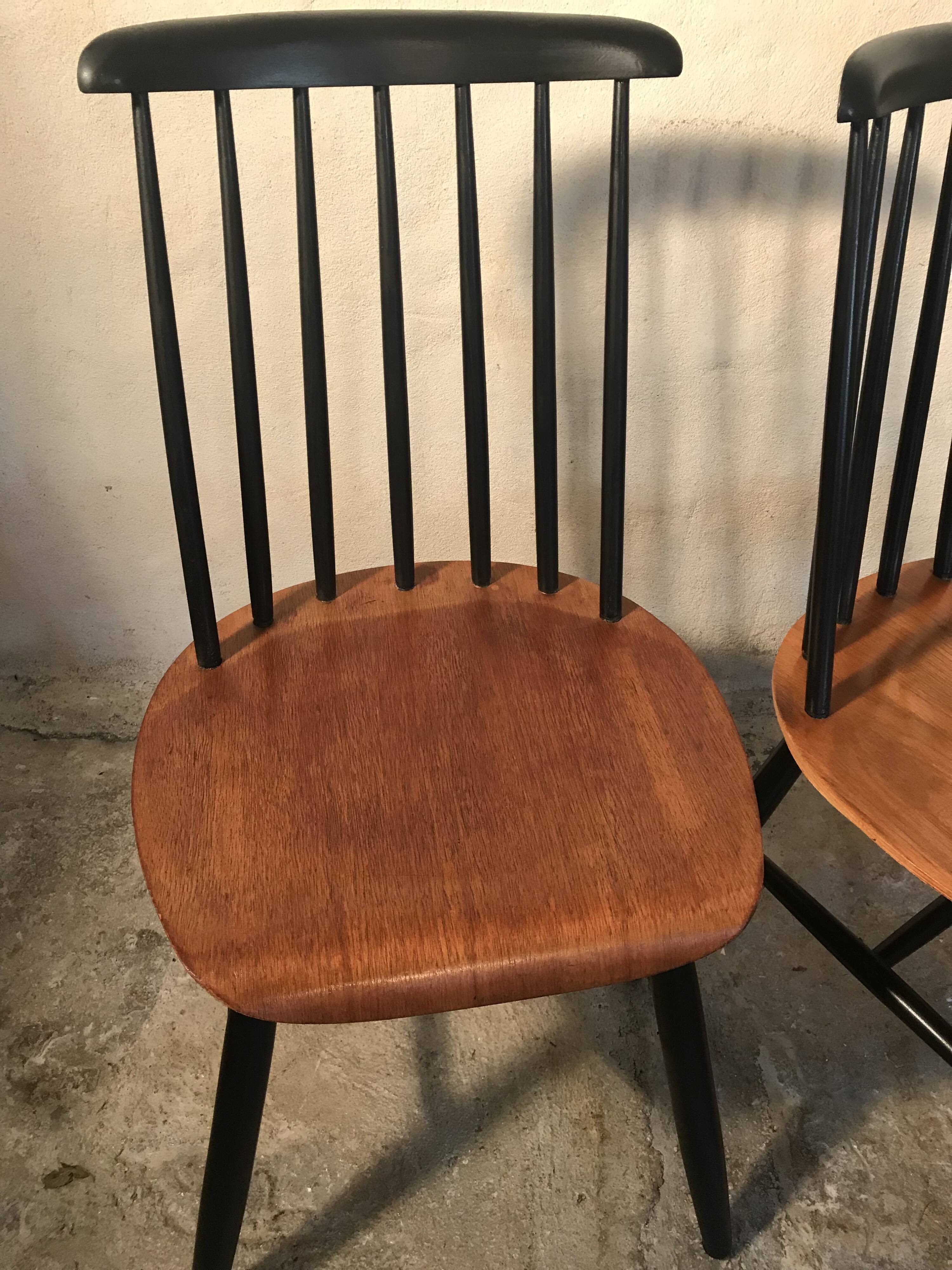 Set of 8 Scandinavian vintage Tapiovaara chairs