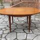 Table ronde rallonge intégrée vintage