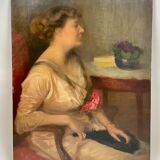 Portrait of a seated woman