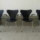 4x chairs by Arne Jacobsen for Fritz Hansen, model 3107 in leather