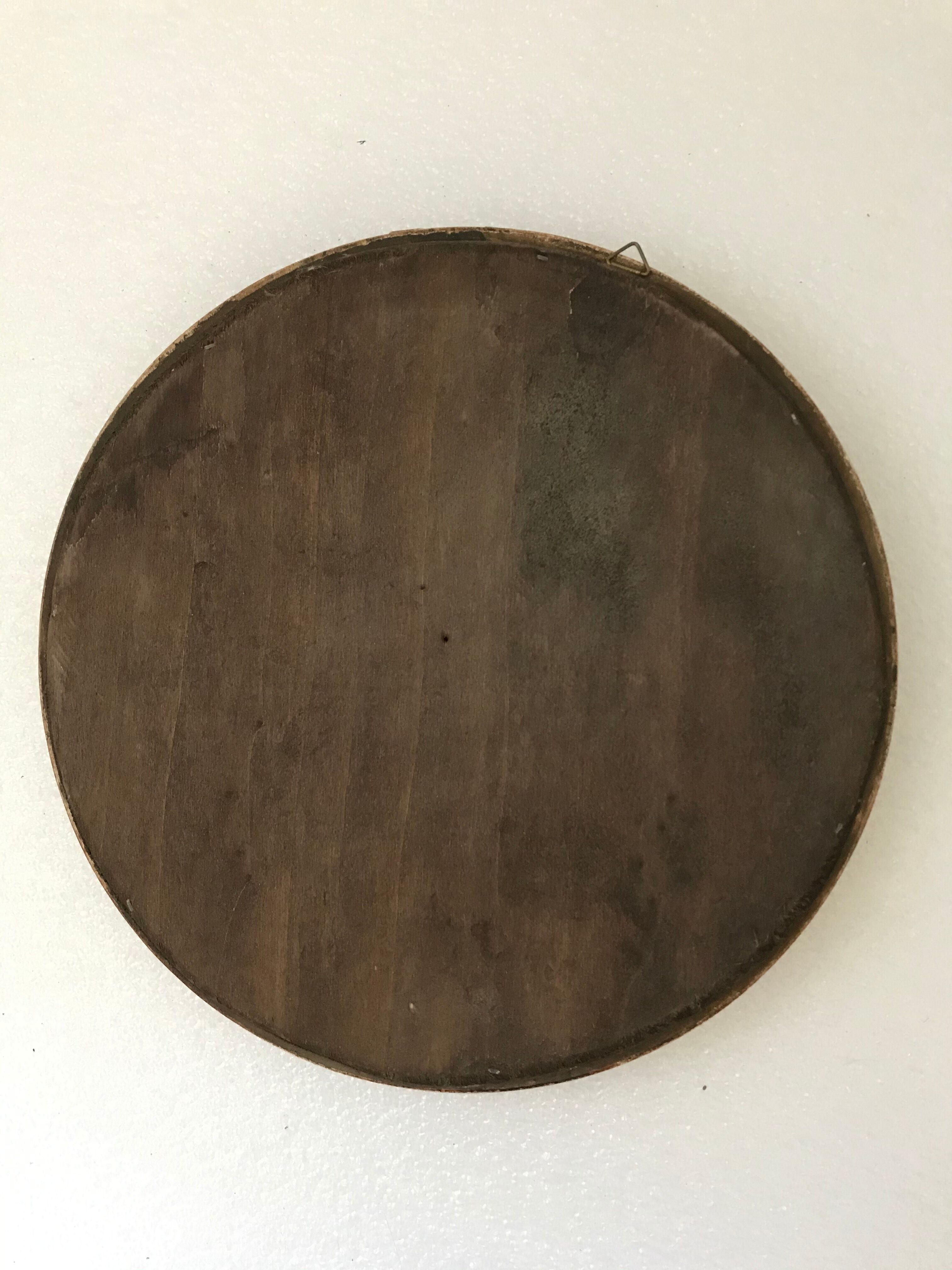 Old golden witch mirror - 26cm