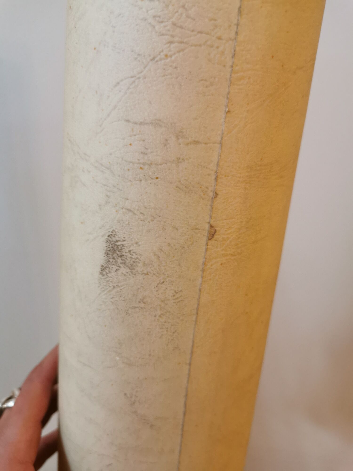 Floor lamp of the 50s with metal and brass foot