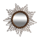 Miroir soleil en rotin vintage, années 60 - 50cm