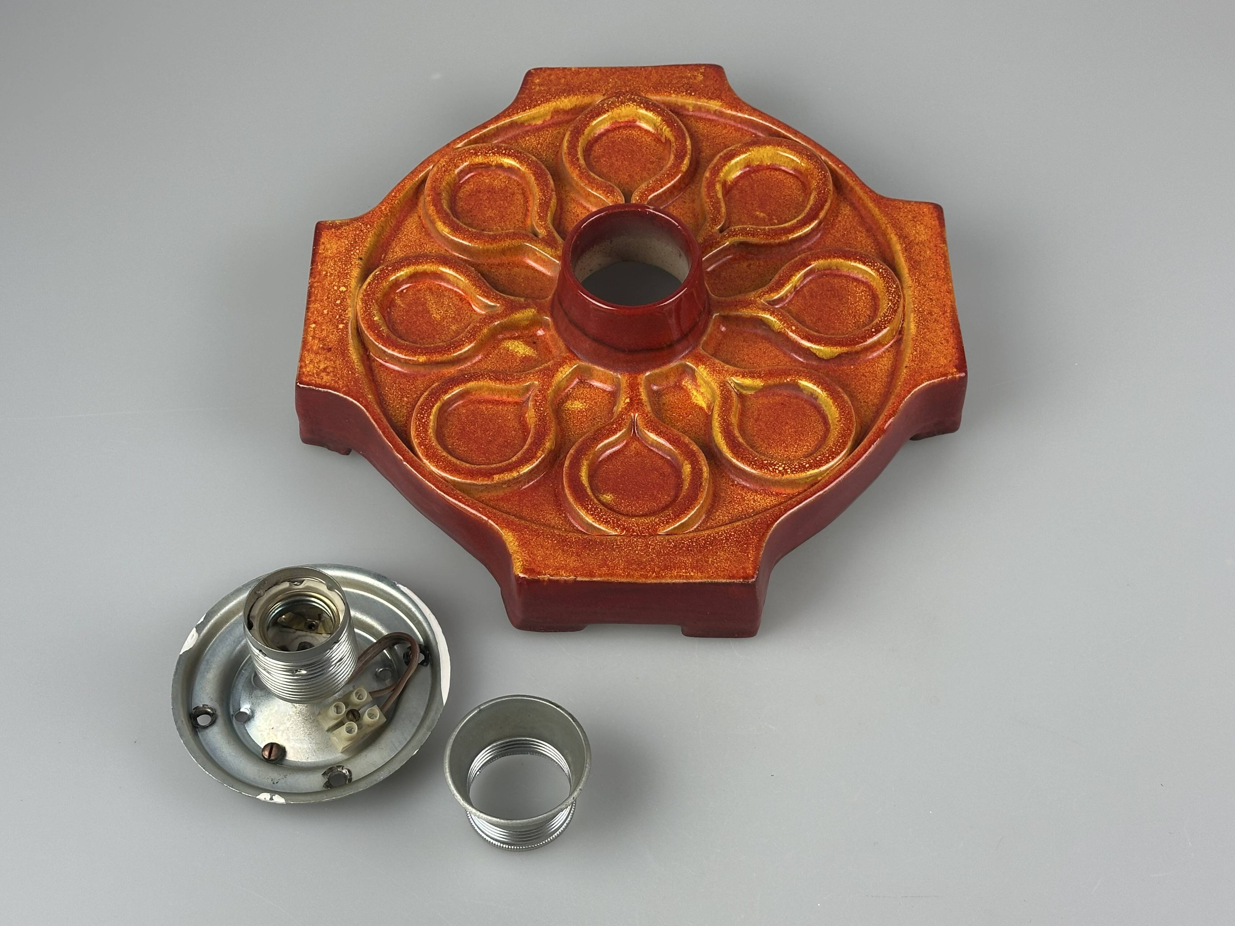 1960s/1970s Ceramic Wall Sconce, Mid-Century Space Age Design