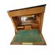 Old solid wood and black marble secretary