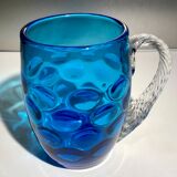 Two glass and crystal mugs, model of the Portieux crystal factory.