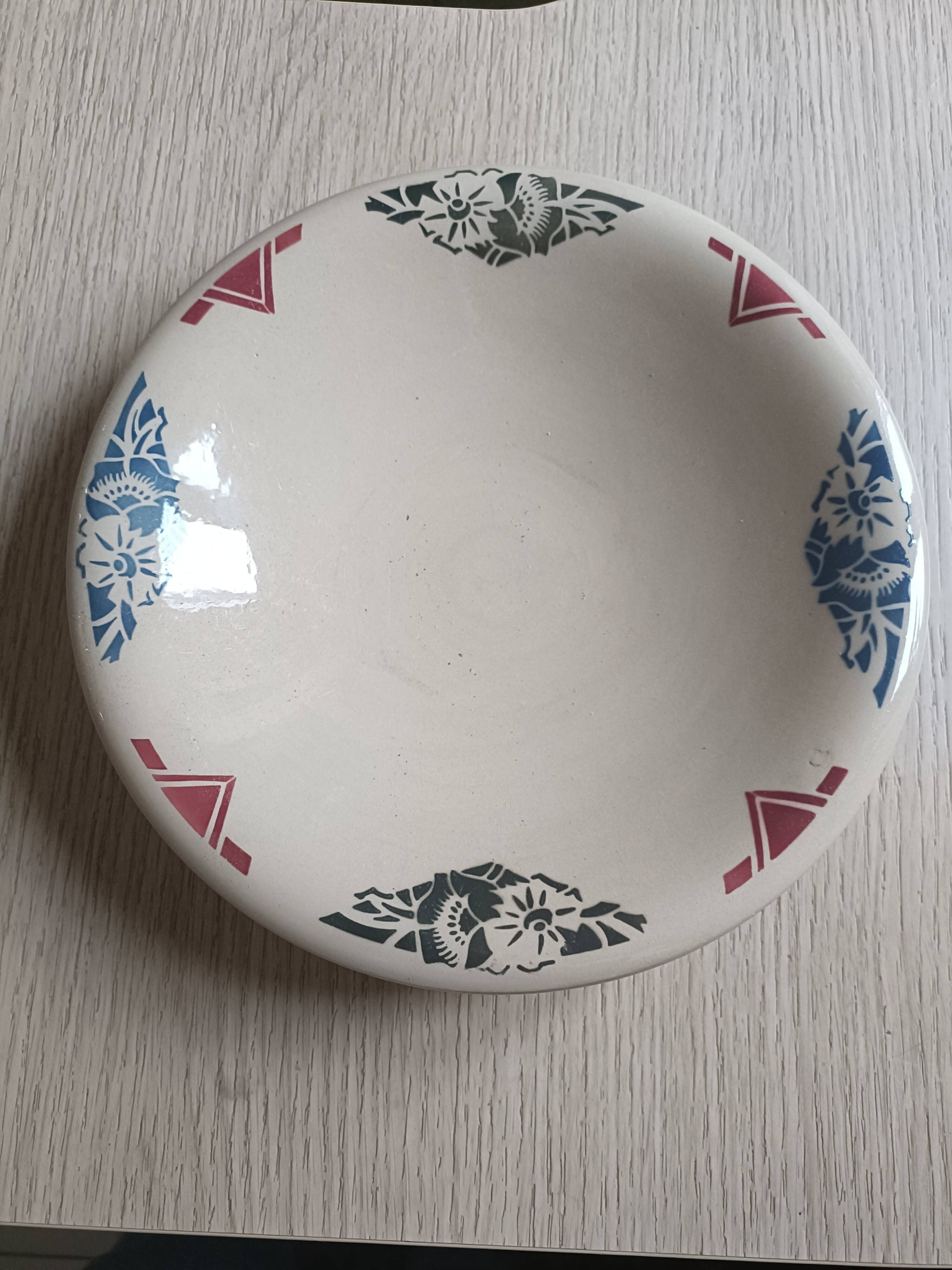 Low Badonviller Art Deco Compote Dish