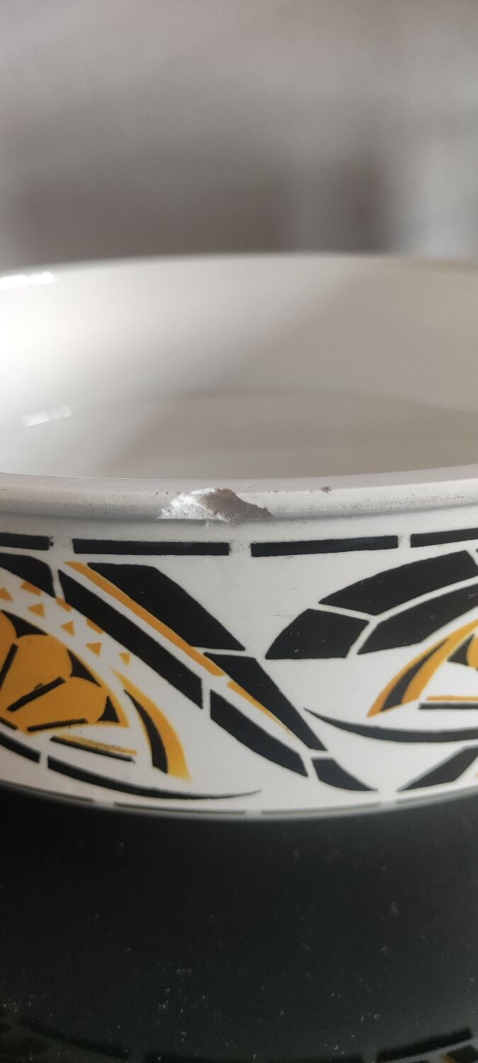 Art Deco toilet set Digoin Sarreguemines