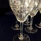 Suite of 6 stemmed glasses for cooked or digestive crystal wine size