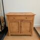 Vintage wooden renovated sideboard, 2 doors and 1 drawer.