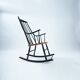 Fauteuil à bascule danois Lena Larsson Grandessa du milieu du siècle, années 1950