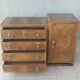Art Deco buffet bar in walnut burl.