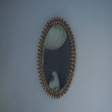 Large bamboo mirror, Italy, 1960s