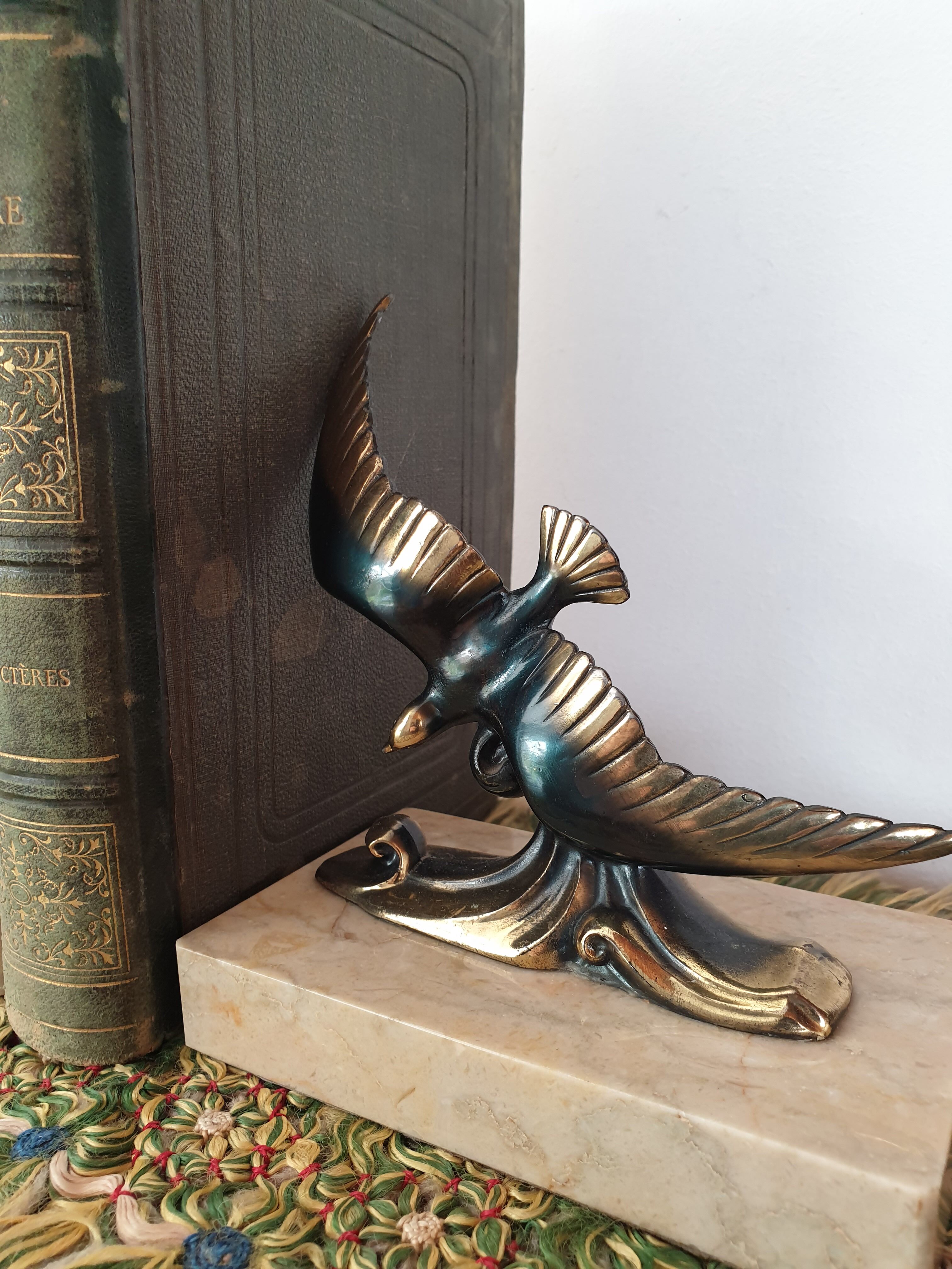 Paire de Serre livre vintage oiseaux