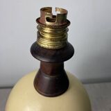 Wooden and ostrich egg lamp base
