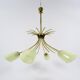 Brass and glass chandelier, 1950s