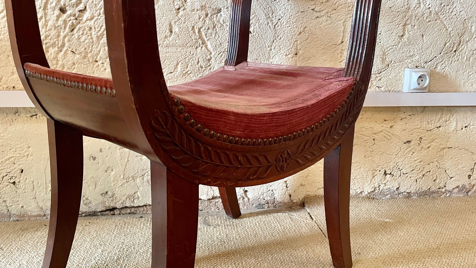 Curule seat Empire style, nineteenth century