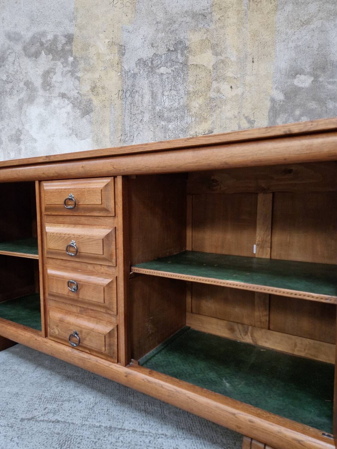 French Brutalist Art Deco Sideboard