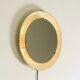 Rare round illuminated mid-century Hillebrand metal mirror from 1966