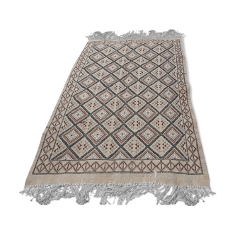 Tapis ethnique traditionnel beige à motifs multicolores 110x190cm