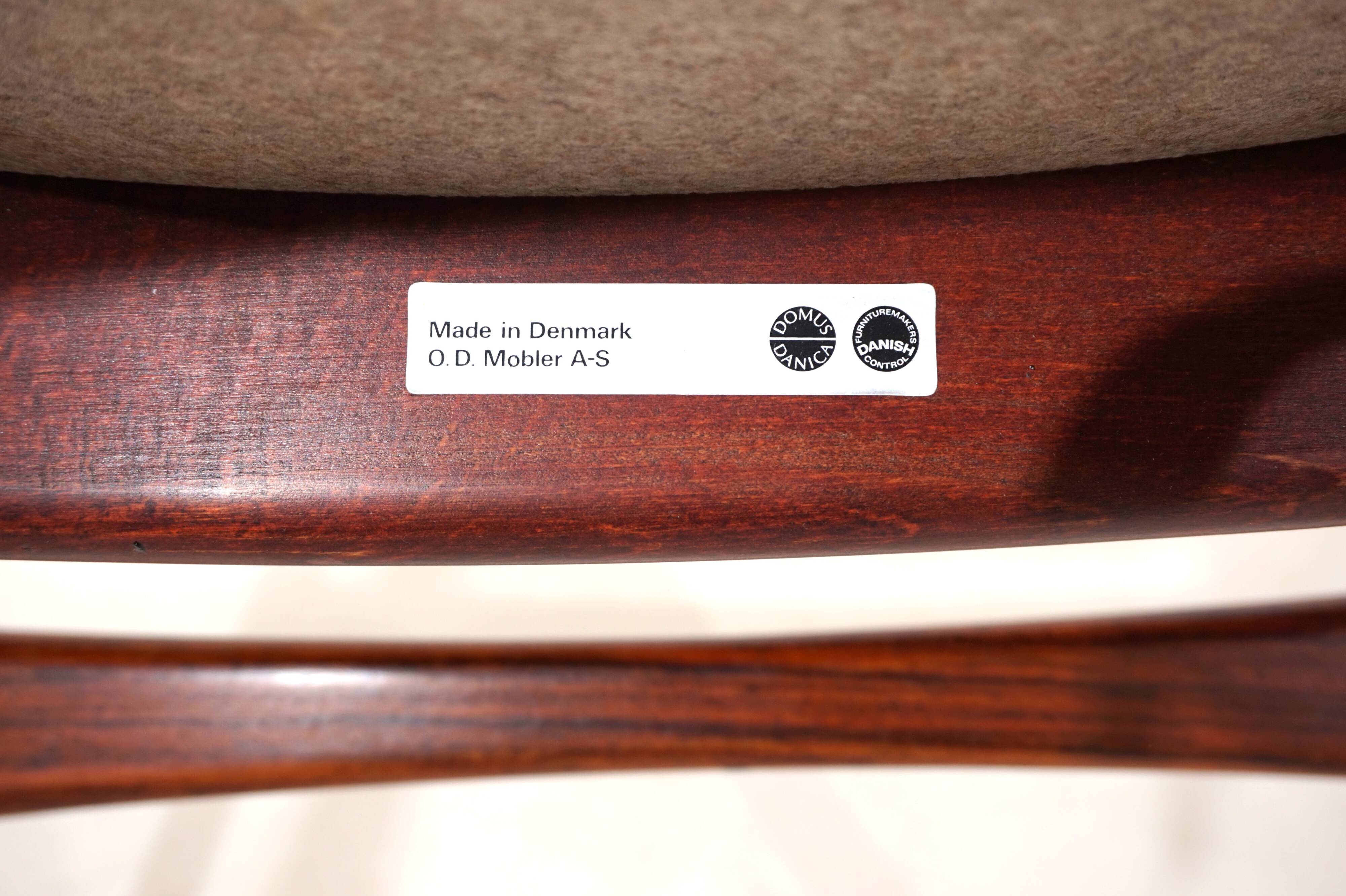 Erik Buck lot de 4 chaises de salle à manger en palissandre OD 50 pour OD Mobler
