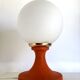 Table lamp foot tulip and opaline vintage 1960 orange