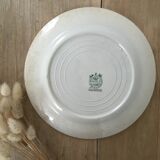 Lot 6 mismatched iron earth dessert plates