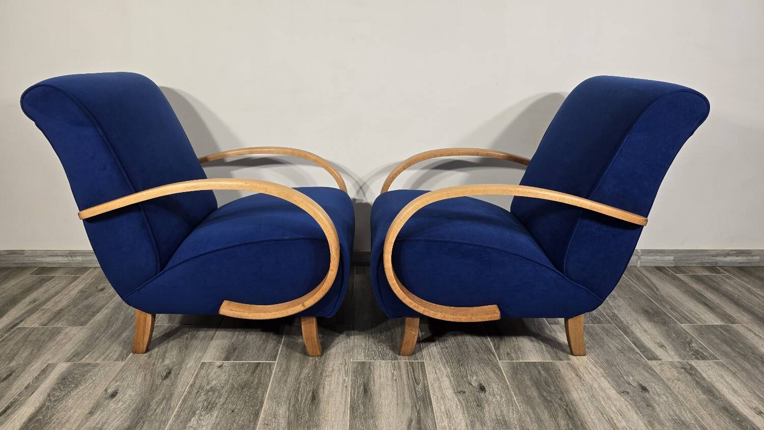 Chaises longues de Jindrich Halabala, années 1940, ensemble de 2