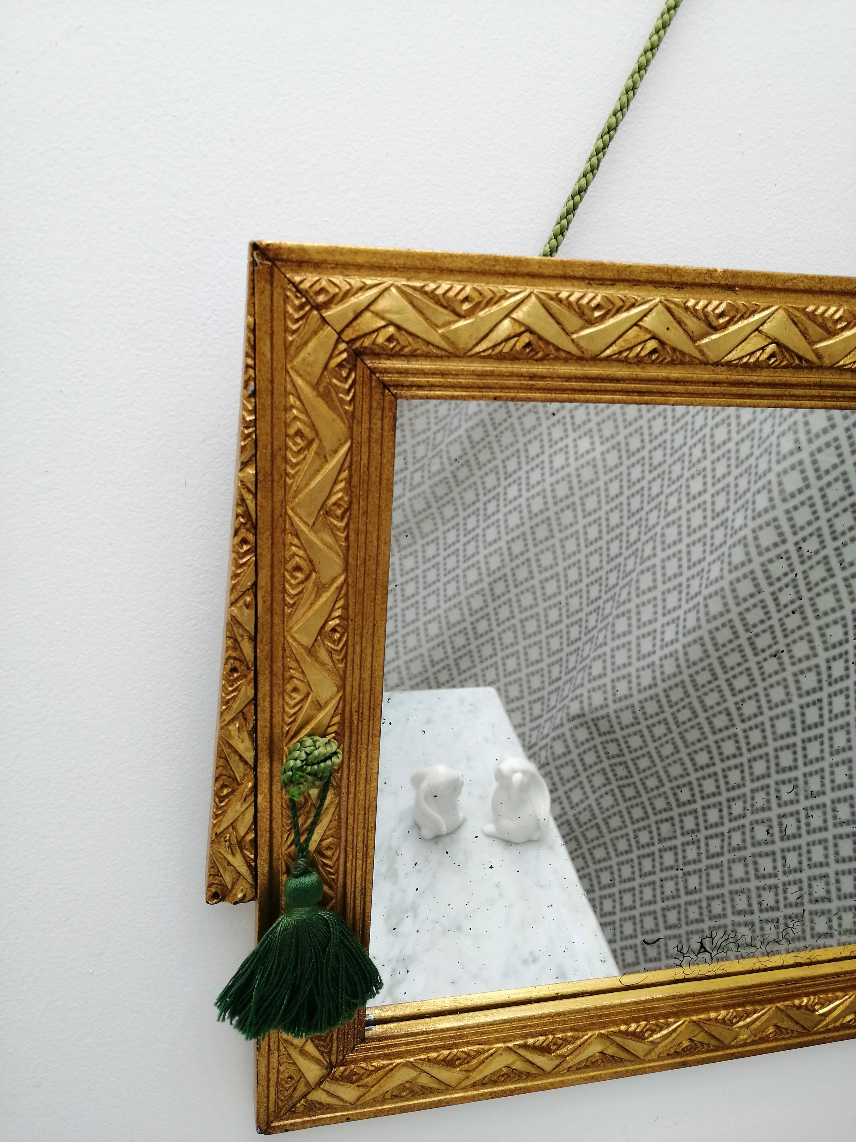 Golden art deco mirror 1930s