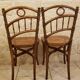 Pairs of old caned bistro chairs cambier n°229