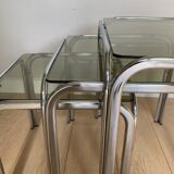Glass nesting tables 70s