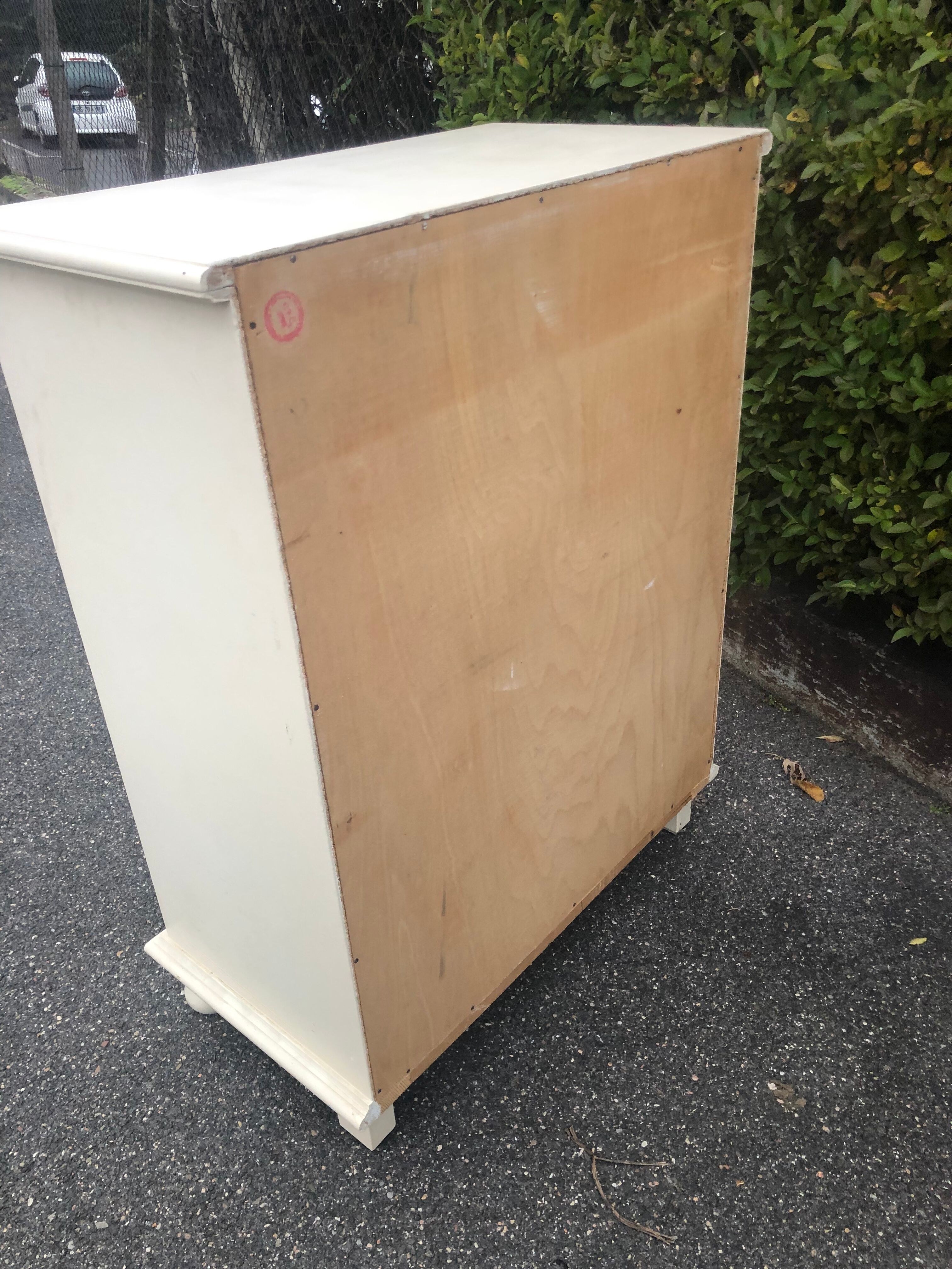 Commode vintage blanche