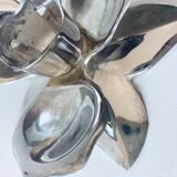 Silver flower candle holder
