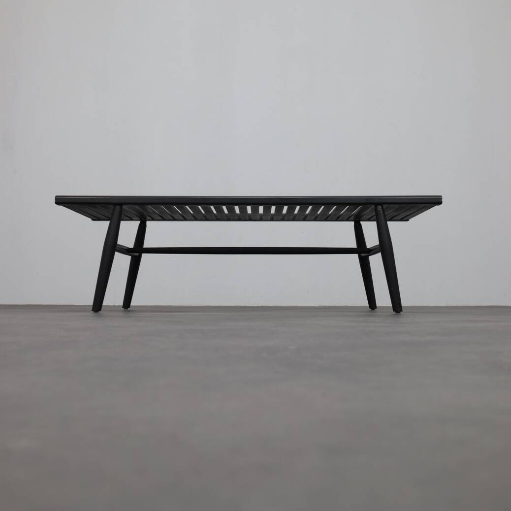 Contemporary slatted wood bench by Stellar Works, 2000s