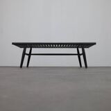 Contemporary slatted wood bench by Stellar Works, 2000s