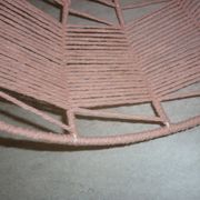 Abat jour en fil de coton rose