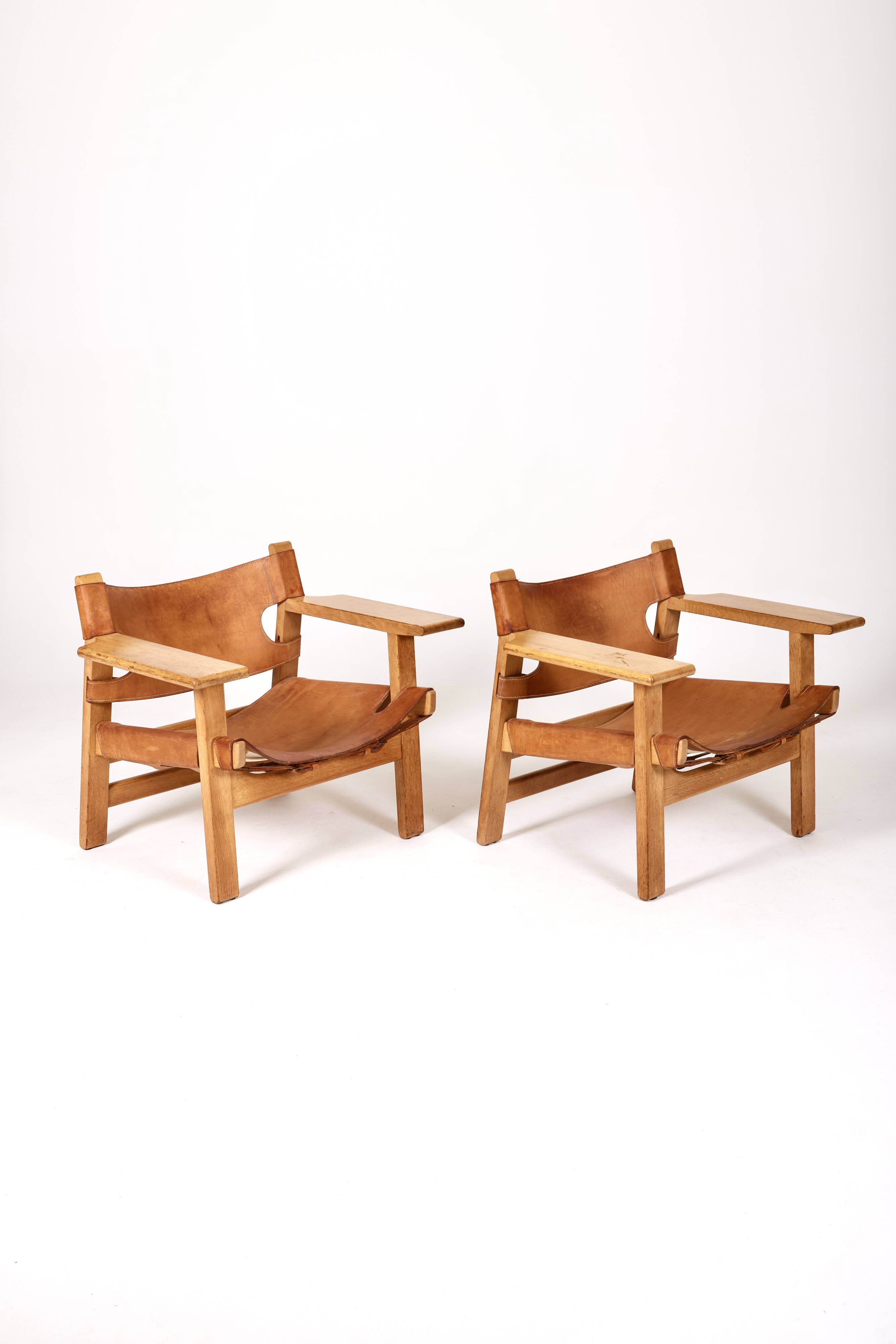 Pair of The Spanish Chair model BM2226 armchairs by Børge Mogensen