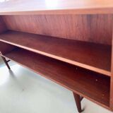 Vintage teak desk: double sided