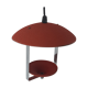 Orange-red metal hanging lamp