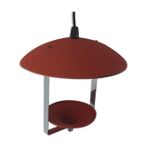Orange-red metal hanging lamp