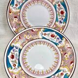 2 anciennes tasses + sous-tasses à thé porcelaine Sarreguemines Minton
